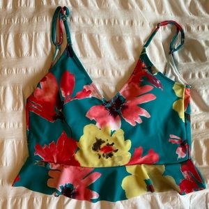 Kortni Jeane Tropical Scoop Back Swim Top